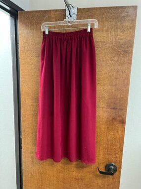 Dark red Long Ciffon skirt, Ballroom practice, BoHo
